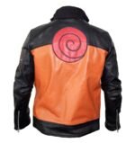 Naruto Uzumaki Shippuden Real Black Leather Jacket