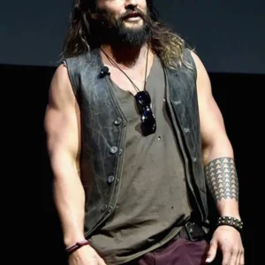 Movie Aqua Man Jason Momoa Leather Vest
