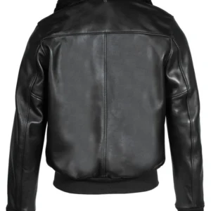 A2 Aviator Bomber Black Leather Jacket