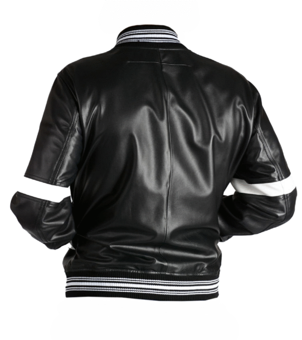 Star Black Varsity Bomber Jacket For Men And Women