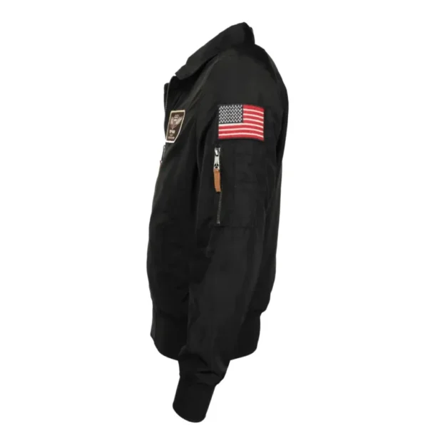 Tom Cruise Top Gun Flight Pilot Black Jacket