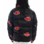 Unisex Naruto Akatsuki Parachute Black Puffer Jacket
