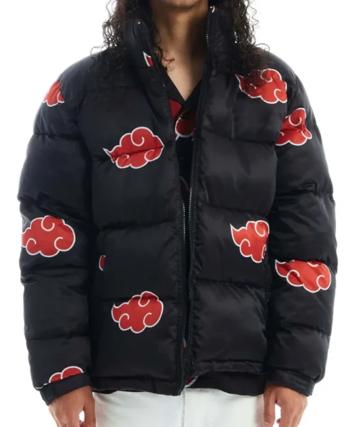 Shipuden Naruto Akatsuki Black Parachute Puffer Jacket