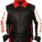 Canadian Flag Real Leather Bomber Jacket