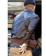 David Beckham Street Look Leather Bomber Jacket