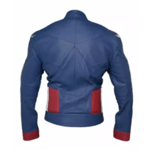 First Avenger Captain America Blue Leather Jacket