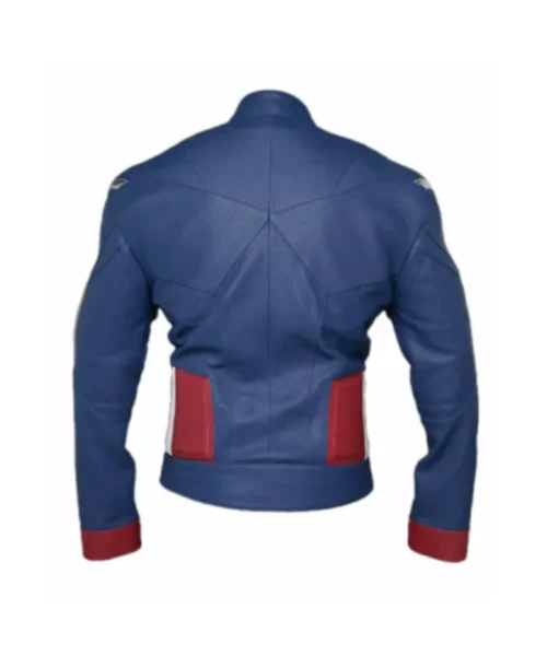 First Avenger Captain America Blue Leather Jacket