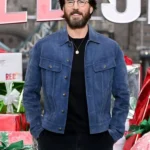 Movie Red One Jack O Malley Blue Suede Leather Jacket