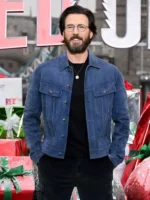 Movie Red One Jack O Malley Blue Suede Leather Jacket