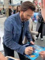 Premiere Movie Red One Chris Evans Suede Leather Jacket