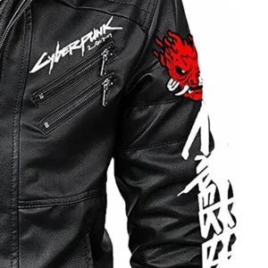 Unisex Black Hooded Real Leather Jacket