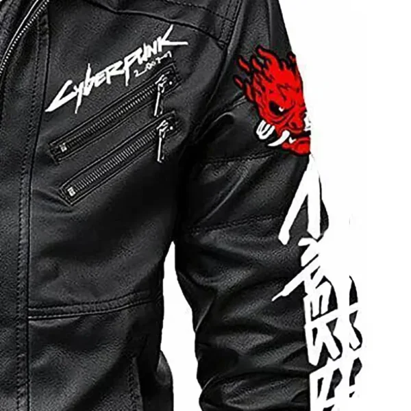 Unisex Black Hooded Real Leather Jacket