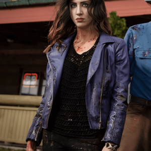 Doctor Who Ash Vs Evil Dead Dana Leather Purple Jacket