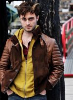 Movie Horns Daniel Redcliff Brown Leather Jacket