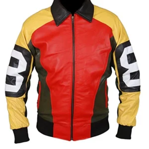 8 Ball David Puddy Leather Bomber Jacket