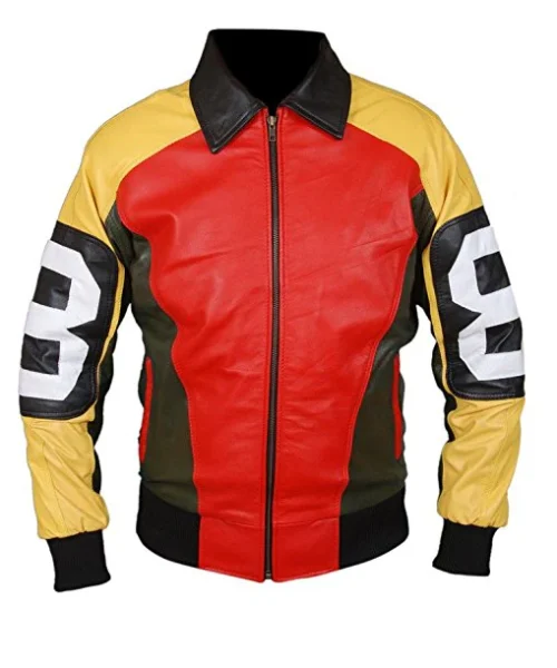 8 Ball David Puddy Leather Bomber Jacket