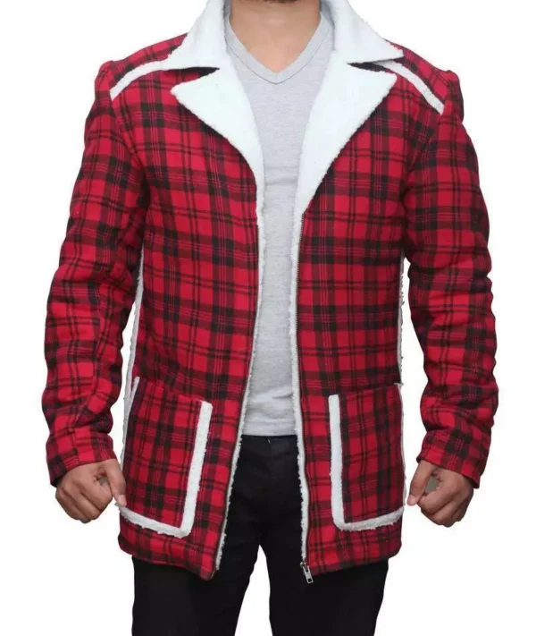 Ryan Reynolds Movie Deadpool Shearling Cotton Jacket