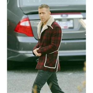 Ryan Reynolds Deadpool Shearling Red Jacket
