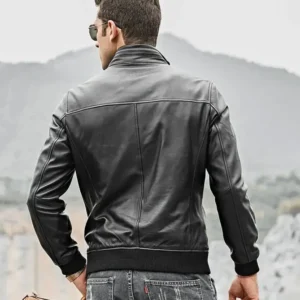 Detroit Men Moto Real Leather Jacket