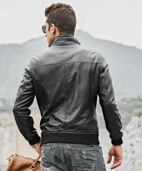 Detroit Men Moto Real Leather Jacket