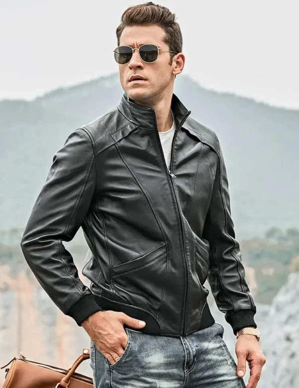 Detroit Men’s Real Moto Leather Jacket