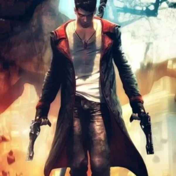 Devil May Cry 5 Dante Real Red Leather Coat