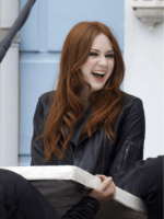 Amy Pond Tv Series Doctor Who Real Black Leather Jacket