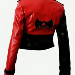 Injustice 02 Red And Black Cosplay Cropped Leather Jacket