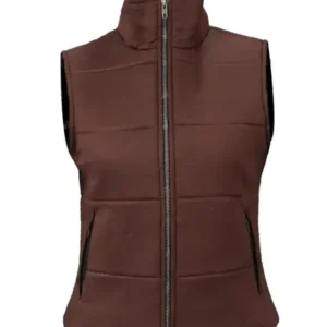 TV Series Heartland Amy Fleming Brown Puffer Vest