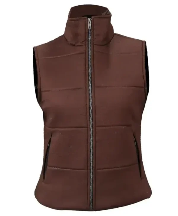 TV Series Heartland Amy Fleming Brown Puffer Vest