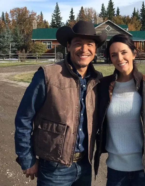 Tv Series Heartland Nathaniel Arcand Brown Cotton Vest