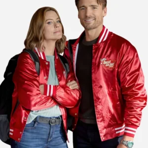 Movie Jingle Bell Run Couple Varsity Jacket