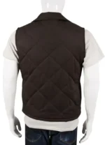 Kevin Costner Tv Series Yellowstone Brown Cotton Vest