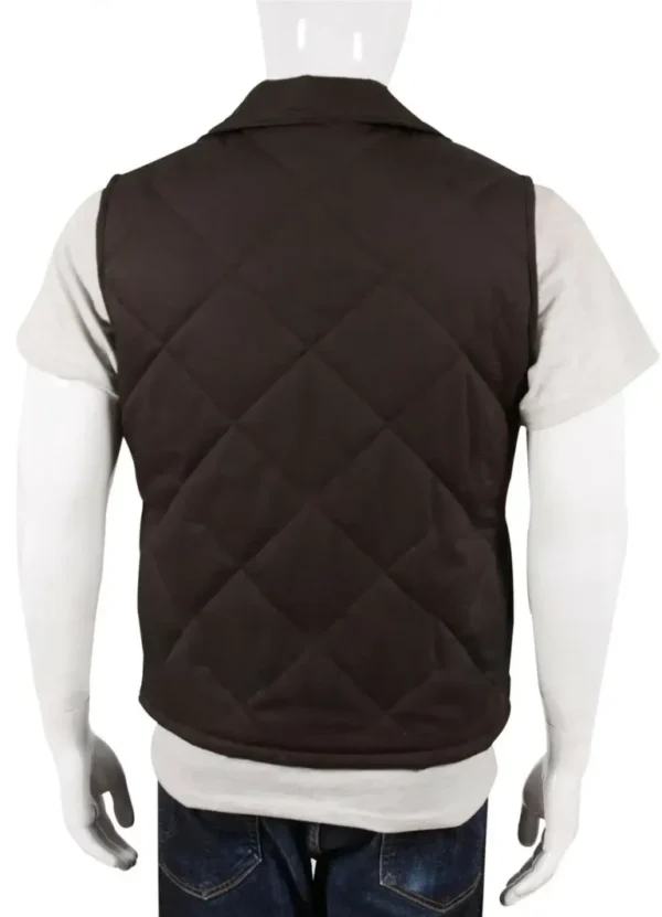 Kevin Costner Tv Series Yellowstone Brown Cotton Vest