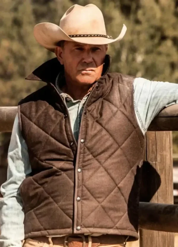 Tv Series Yellowstone John Dutton Quilted Brown Vest