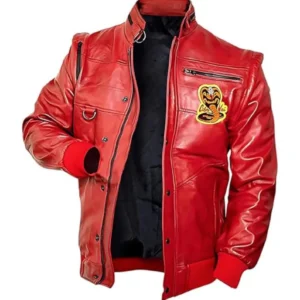 Tv Series Cobra Kai William Zabka Red Leather Jacket