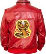 Cobra Kai Johnny lawrence Red Real Leather Jacket