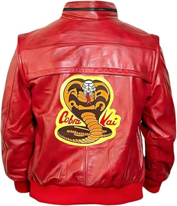 Cobra Kai Johnny lawrence Red Real Leather Jacket