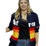 Kate upton rainbow baseball varsity jacket