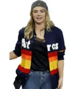 Kate upton rainbow baseball varsity jacket
