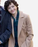 The 5 Years Christmas Party Beige Woolen Trench Coat