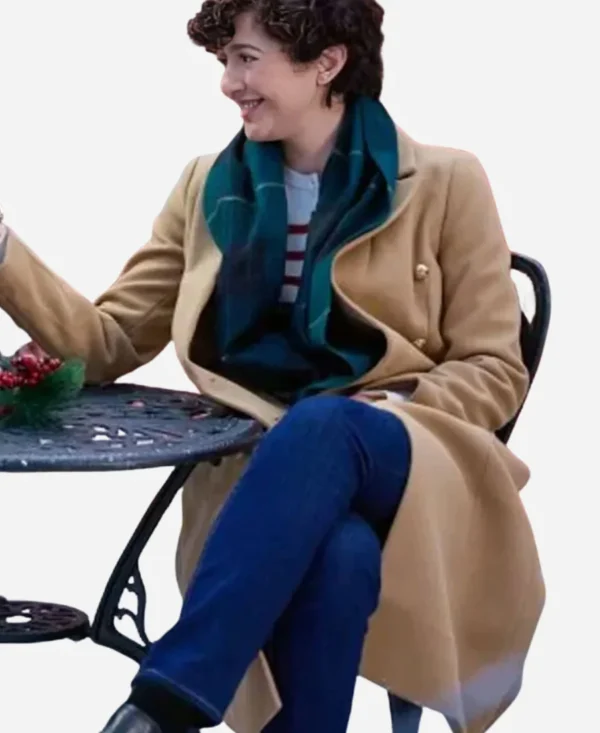 Movie The 5 Years Christmas Party Woolen Trench Coat