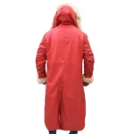 Santa Claus Kurt Russell Faux Shearling Trench Coat