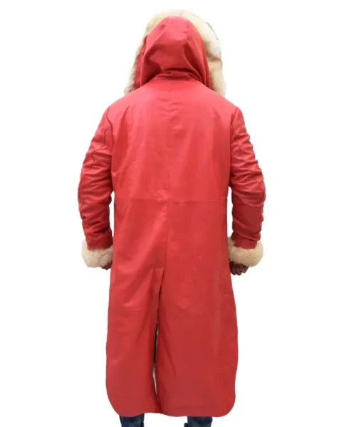 Santa Claus Kurt Russell Faux Shearling Trench Coat