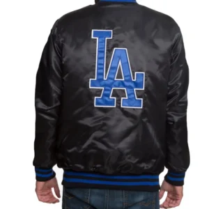 Dodgers 90's Bomber Varsity Black Jacket