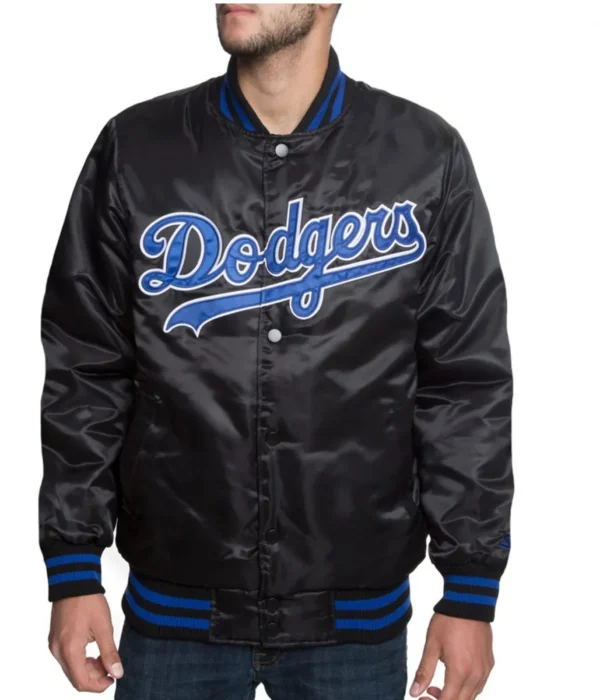 LA Dodgers 90's Black Varsity Bomber Jacket