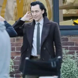 Loki Season 02 Brown Real Leather Coat