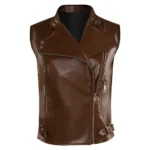TV Series The Walking Dead City Lauren Cohan Brown Leather Vest