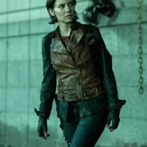TV Series The Walking Dead City Maggie Rhee Brown Leather Vest