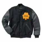 Dame Rudy Irish Unisex Varsity Black Leather Jacket
